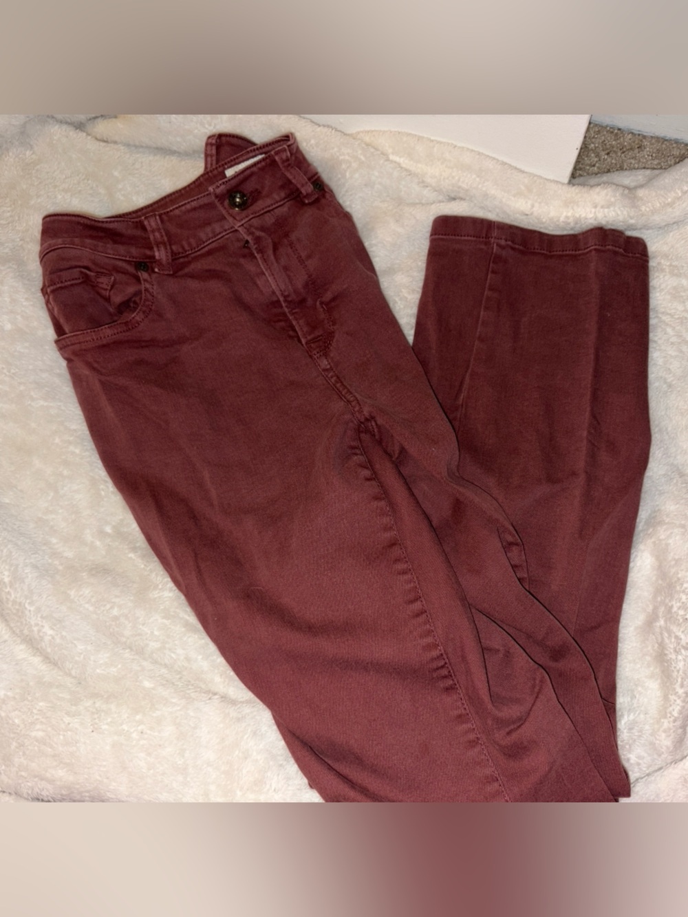 L.L. Bean Classic Fit Jeans in Maroon